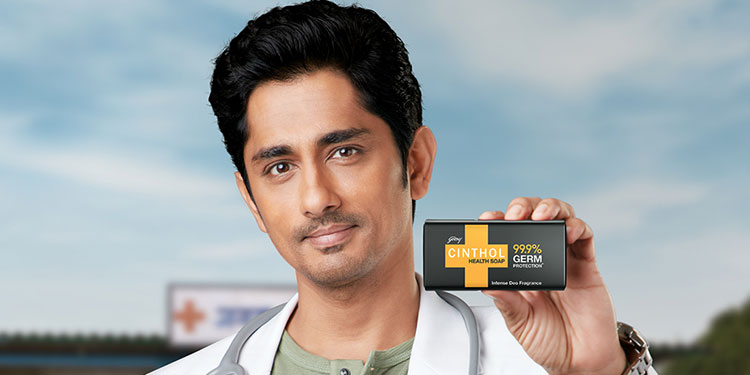 Cinthol Named Actor Siddharth as brand ambassador for Cinthol Health Plus Soap