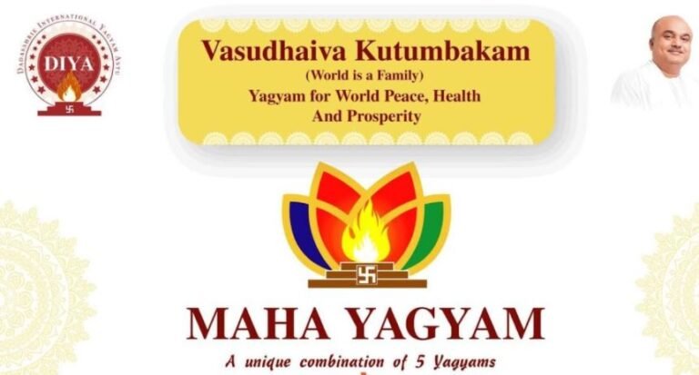Maha Yagyam by Yagyamurthy Dadasshrie for World Peace and Prosperity