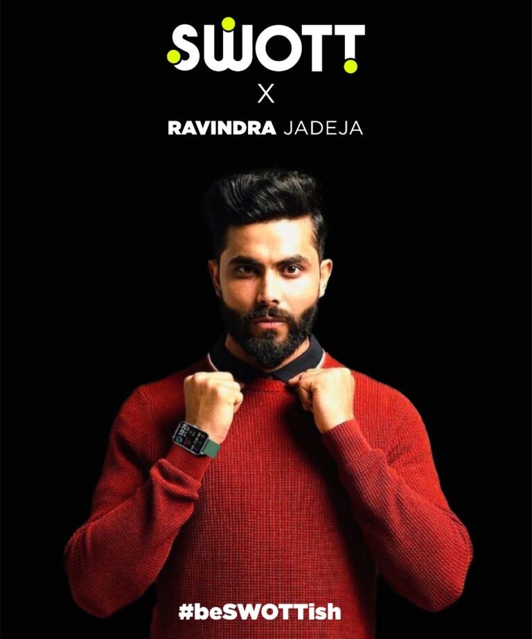 SWOTT Ropes in Ace Cricketer Ravindra Jadeja as the Brand Ambassador for its Smart Wearables in India