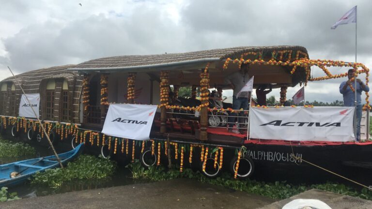 Honda Motorcycle and Scooter launches new OOH Campaign ‘Floating Showroom in the Backwaters of Kerala’