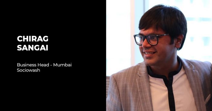 Sociowash named Chirag Sangai as Business Head – Mumbai