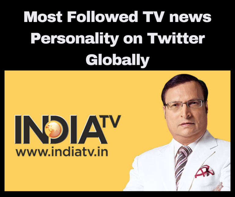 Rajat Sharma Becomes Most Followed TV News Personality on Twitter Globally