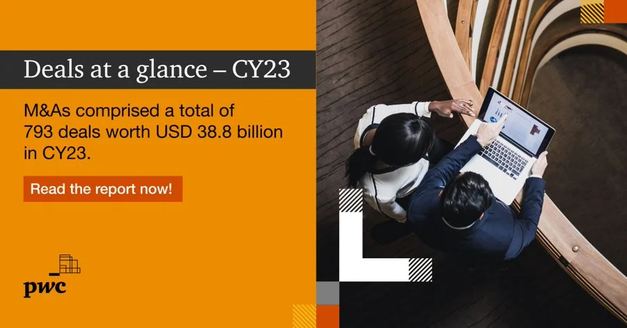 Resurgence in Deal Making: Q1 2024 Witnesses a 24% Surge in Volume, Hits USD 25.6 Billion, Reports PwC India