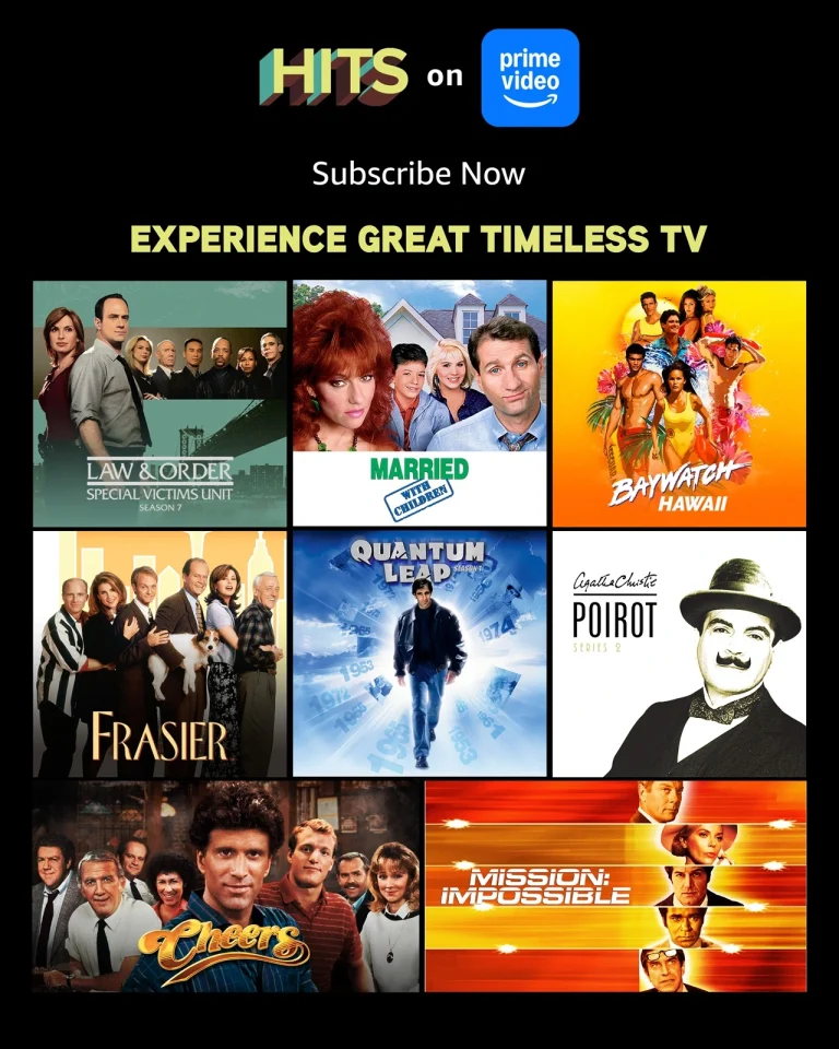 Prime Video Launches HITS, Home to the World’s Most Loved and Iconic TV Shows, as an Add-On Subscription